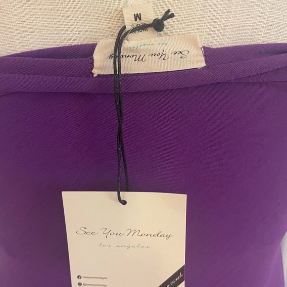 NWT See You Monday Purple‎ Bandeau Bodycon Sleeveless Dress, Size M - Picture 4 of 4